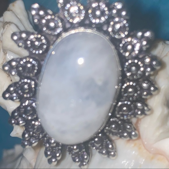 Rainbow moonstone Handmade ring 10 - Picture 2 of 8